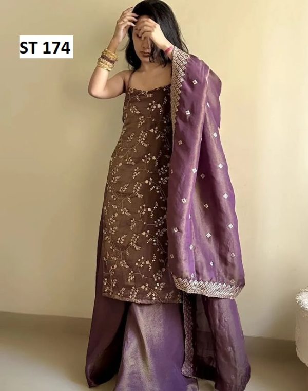 SHREE TEXTILE ST 174 B DESIGNER SUITS WHOLESALE