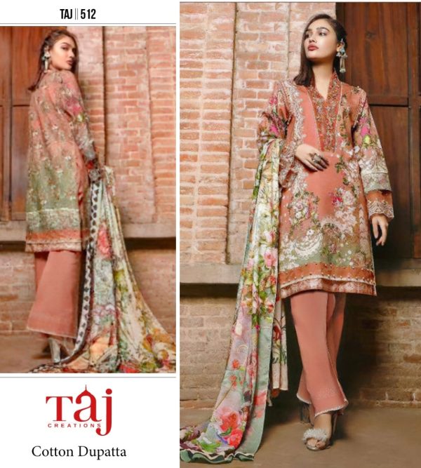 TAJ CREATIONS 512 PAKISTANI COTTON SUITS