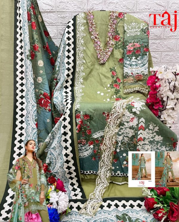 TAJ CREATIONS 514 PAKISTANI COTTON SUITS