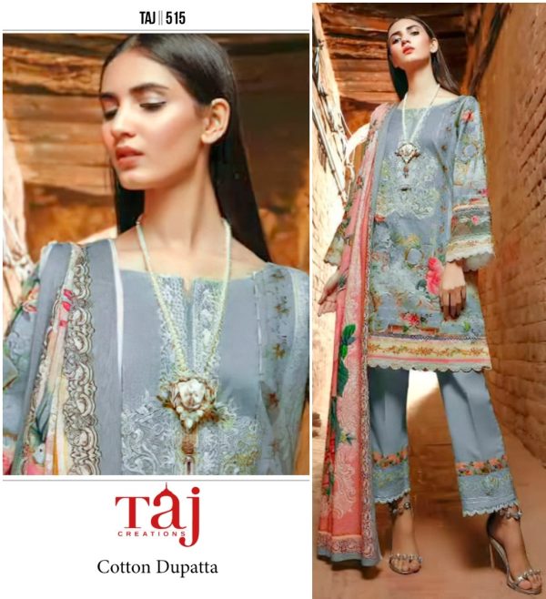 TAJ CREATIONS 515 COTTON PAKISTANI SUITS