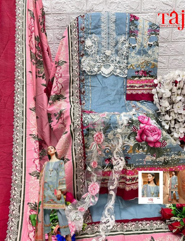 TAJ CREATIONS 515 COTTON PAKISTANI SUITS