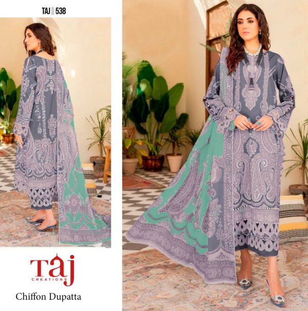 TAJ CREATIONS 538 PAKISTANI COTTON SUITS