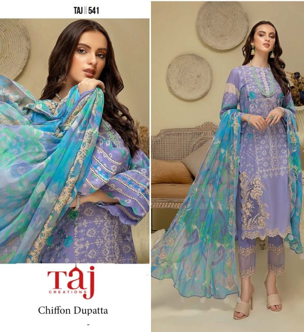 TAJ CREATIONS 541 COTTON SUITS WHOLESALE