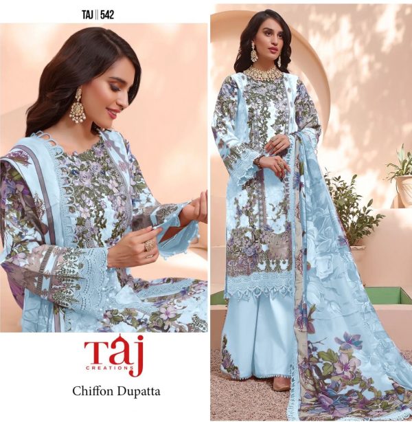 TAJ CREATIONS 542 QUEEN'S COURT SALWAR SUITS