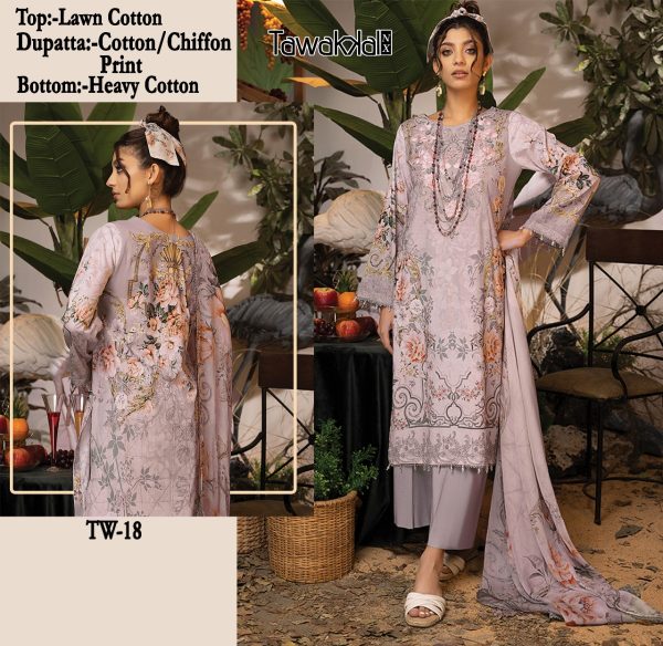 TAWAKKAL TW 18 COTTON SUITS WHOLESALE