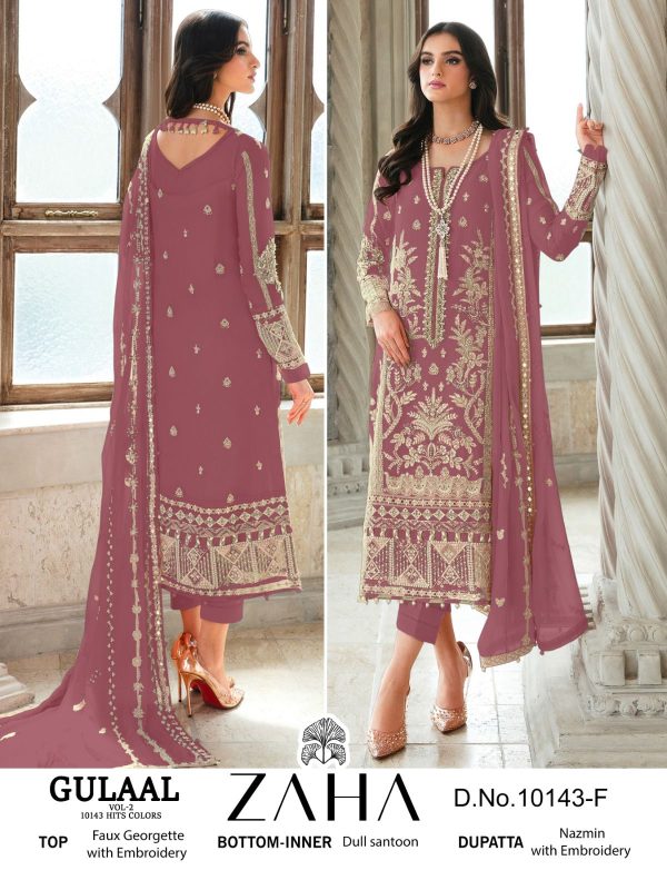 ZAHA 10143 E F G H GULAAL VOL 2 SALWAR SUITS