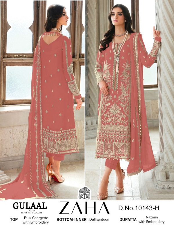 ZAHA 10143 E F G H GULAAL VOL 2 SALWAR SUITS