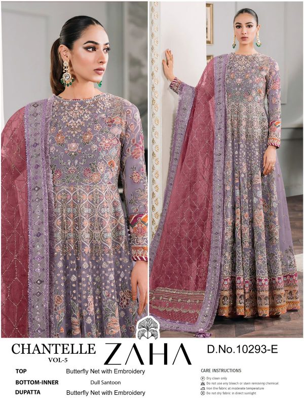 ZAHA 10293 E CHANTELLE VOL 5 PAKISTANI SUITS