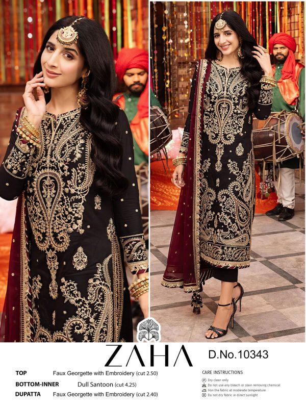 ZAHA 10343 PAKISTANI SUITS WHOLESALE