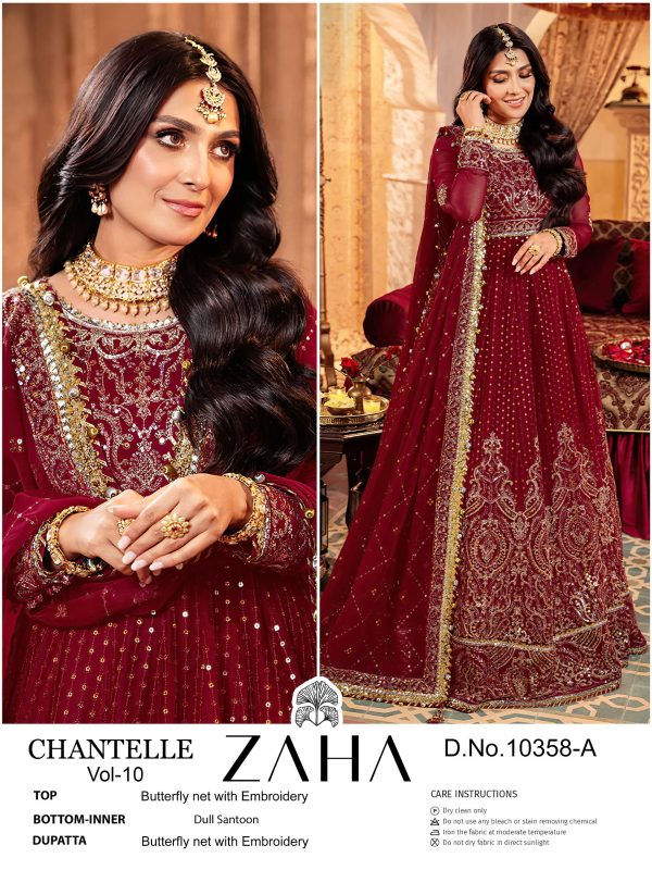 ZAHA 10358 A CHANTELLE VOL 10 PAKISTANI SUITS