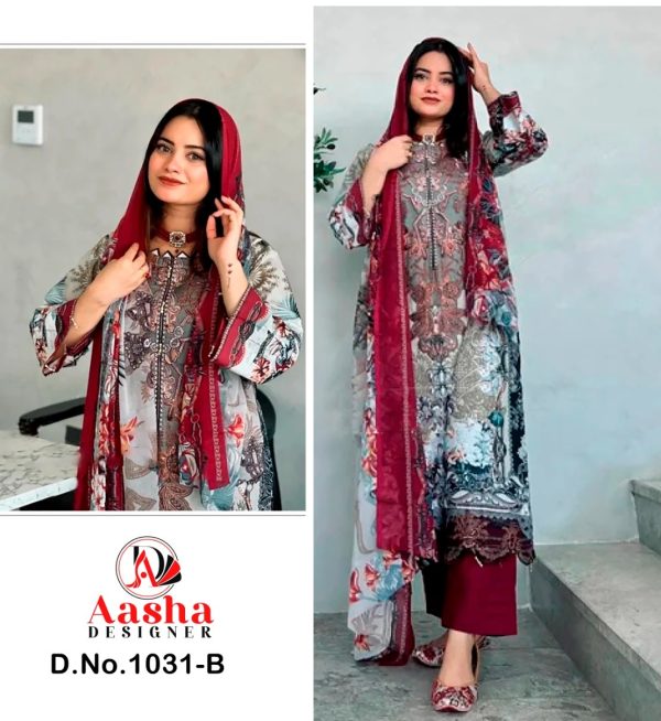 AASHA DESIGNER 1031 B PAKISTANI SUITS IN INDIA