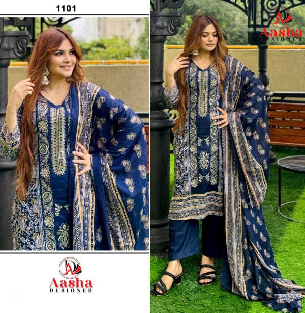 AASHA DESIGNER 1101 RIWAYAT PREMIUM SUITS