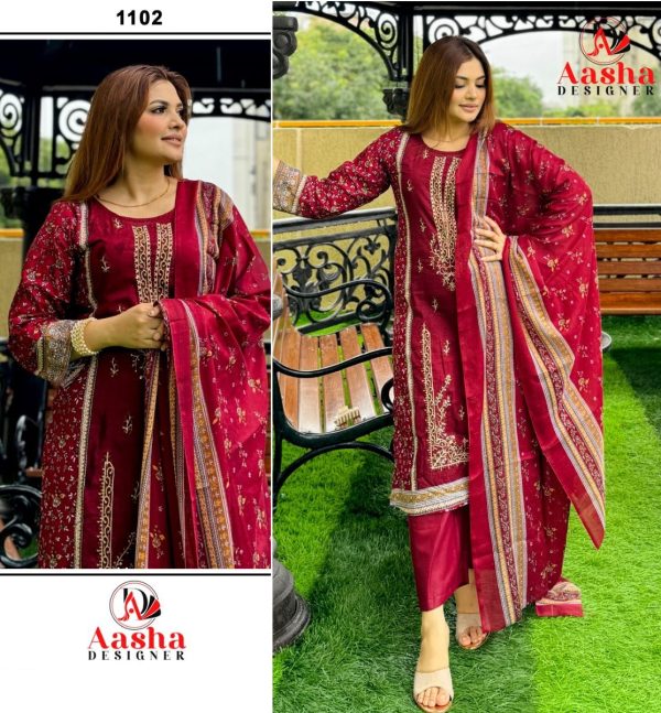 AASHA DESIGNER 1102 RIWAYAT PREMIUM SUITS