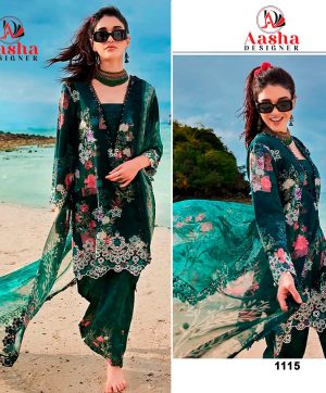 AASHA DESIGNER 1115 PAKISTANI COTTON SUITS