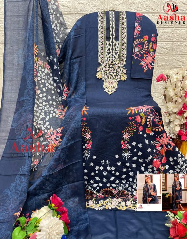 AASHA DESIGNER 1119 COTTON SUITS WHOLESALE