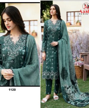 AASHA DESIGNER 1120 COTTON PAKISTANI SUITS