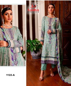 AASHA DESIGNER 1122 A QUEEN COURT VOL 8 SUITS