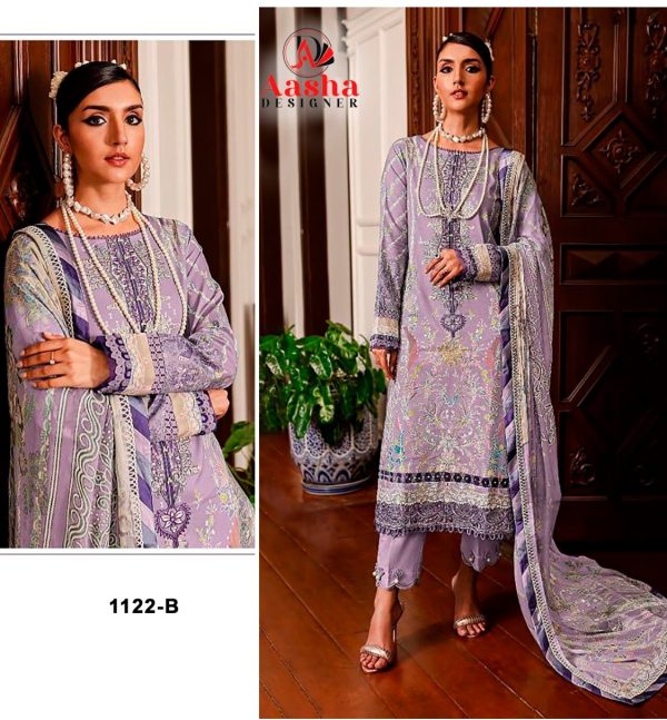 AASHA DESIGNER 1122 B QUEEN COURT VOL 8 SUITS