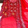 AKSHAR DESIGNER RED RANI HAND WORK SUITS