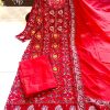 AKSHAR DESIGNER RED RANI HAND WORK SUITS