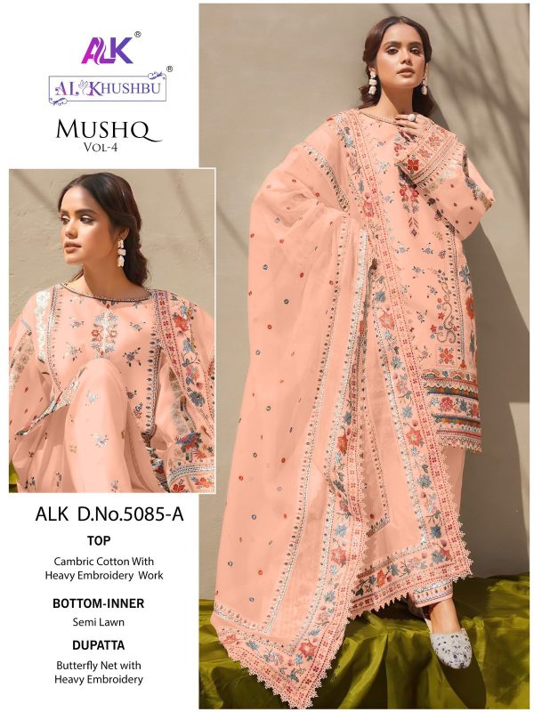 AL KHUSHBU ALK 5085 A MUSHQ VOL 4 SALWAR SUITS