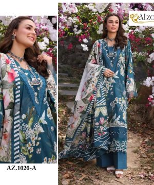 ALZOHAIB AZ 1020 A COTTON PAKISTANI SUITS