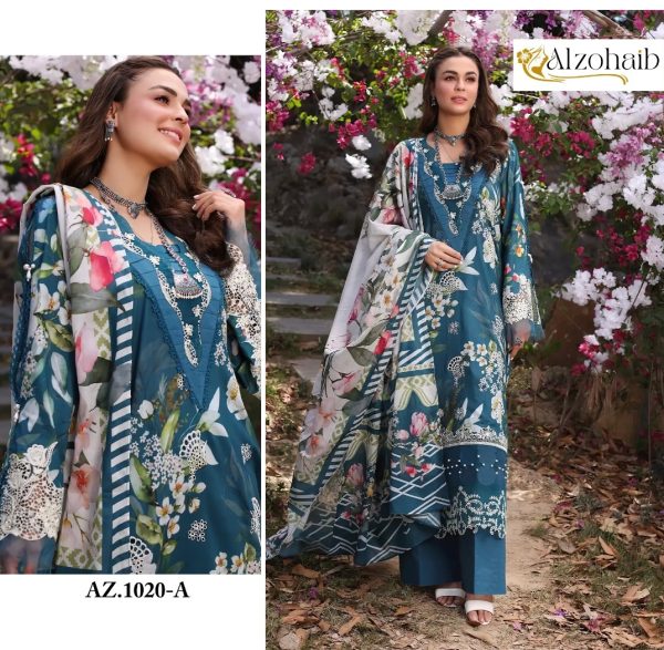 ALZOHAIB AZ 1020 A COTTON PAKISTANI SUITS