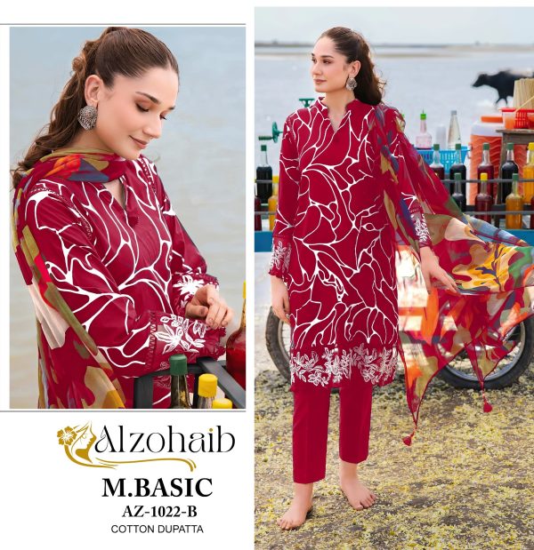 ALZOHAIB AZ 1022 B M BASIC PAKISTANI SUITS