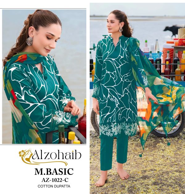 ALZOHAIB AZ 1022 C M BASIC PAKISTANI SUITS