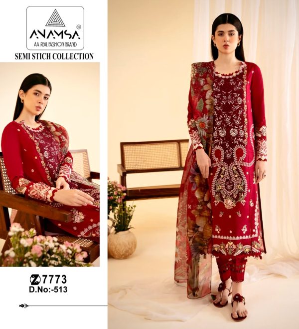 ANAMSA 513 PAKISTANI SUITS WHOLESALE