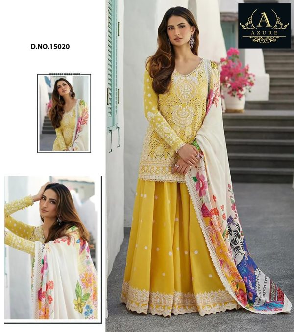 AZURE 15020 PAKISTANI SUITS WHOLESALE