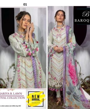 BAROQUE 01 MARIYA B COTTON SUITS IN INDIA