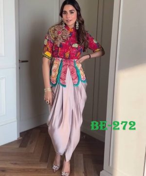 BE 272 DESIGNER TOP DHOTI WHOLESALE