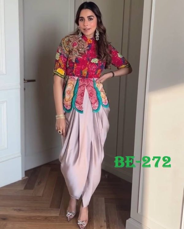 BE 272 DESIGNER TOP DHOTI WHOLESALE