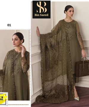 BIN SAEED 01 PAKISTANI SALWAR SUITS WHOLESALE