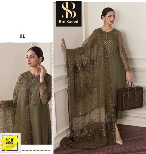 BIN SAEED 01 PAKISTANI SALWAR SUITS WHOLESALE