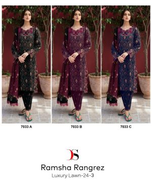 DEEPSY SUITS RAMSHA RANGREZ LUXURY LAWN 24-3