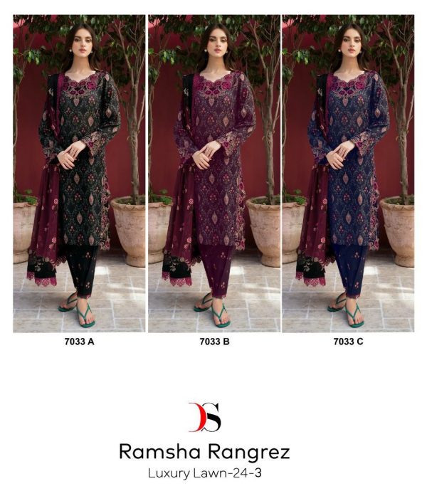 DEEPSY SUITS RAMSHA RANGREZ LUXURY LAWN 24-3