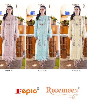 FEPIC C 1374 ROSEMEEN PAKISTANI SUITS IN INDIA