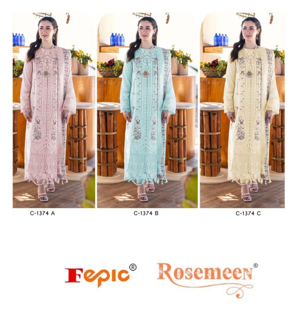 FEPIC C 1374 ROSEMEEN PAKISTANI SUITS IN INDIA