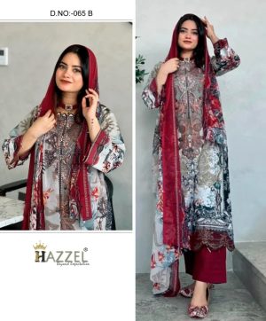 HAZZEL 065 B COTTON PAKISTANI SUITS