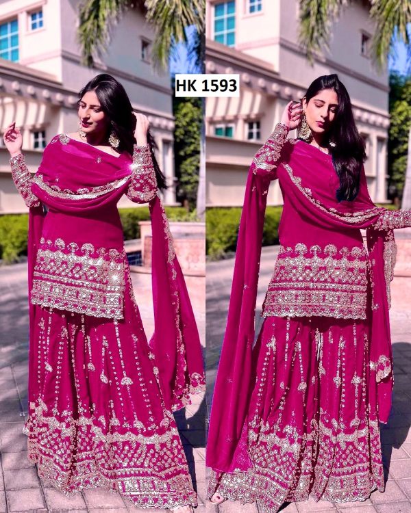 HK 1593 C TOP SHARARA WHOLESALE