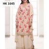 HK 1645 C DESIGNER KURTI PLAZZO WHOLESALE