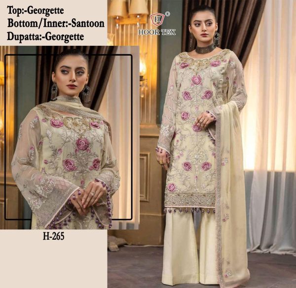 HOOR TEX H 265 PAKISTANI SUITS WHOLESALE