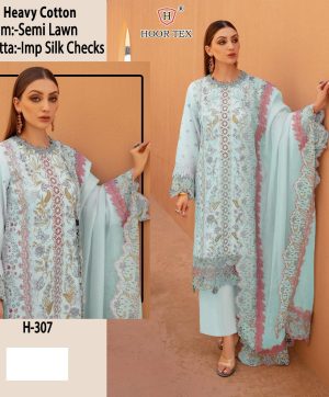 HOOR TEX H 307 PAKISTANI COTTON SUITS