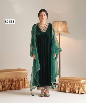 LC 892 A DESIGNER VELVET SUITS WHOLESALE