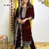 LC 918 B DESIGNER VELVET SUITS WHOLESALE