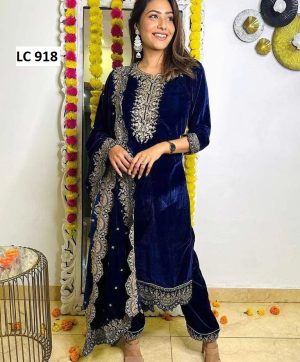 LC 918 C DESIGNER VELVET SUITS WHOLESALE