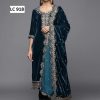 LC 918 D DESIGNER VELVET SUITS WHOLESALE