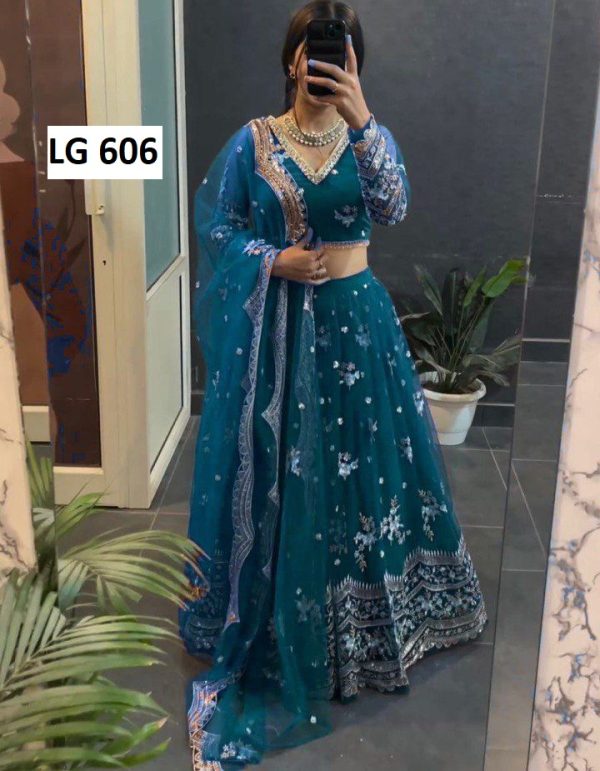 LG 606 D DESIGNER LEHENGA CHOLI WHOLESALE